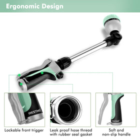 Restmo ergonomic wand with TPU coating offers a comfortable, non-slip grip