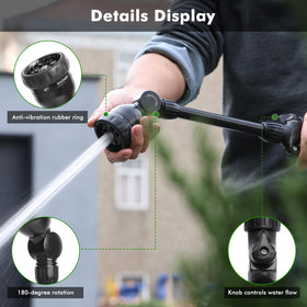 RESTMO ergonomic grip reduces hand fatigue during extended watering sessions.
