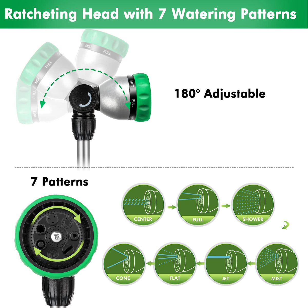 Restmo metal watering wand ergonomic grip reduces hand fatigue during long sessions.