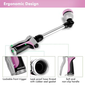 Restmo flow-control knob adjusts pressure for delicate plants