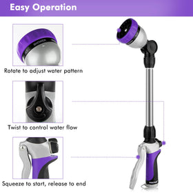 Restmo flow-control enables adjustable pressure for targeted watering.