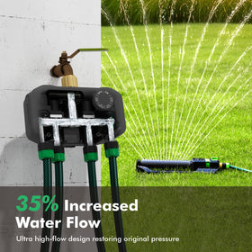 Restmo misting compatibility enables flexible garden watering options.