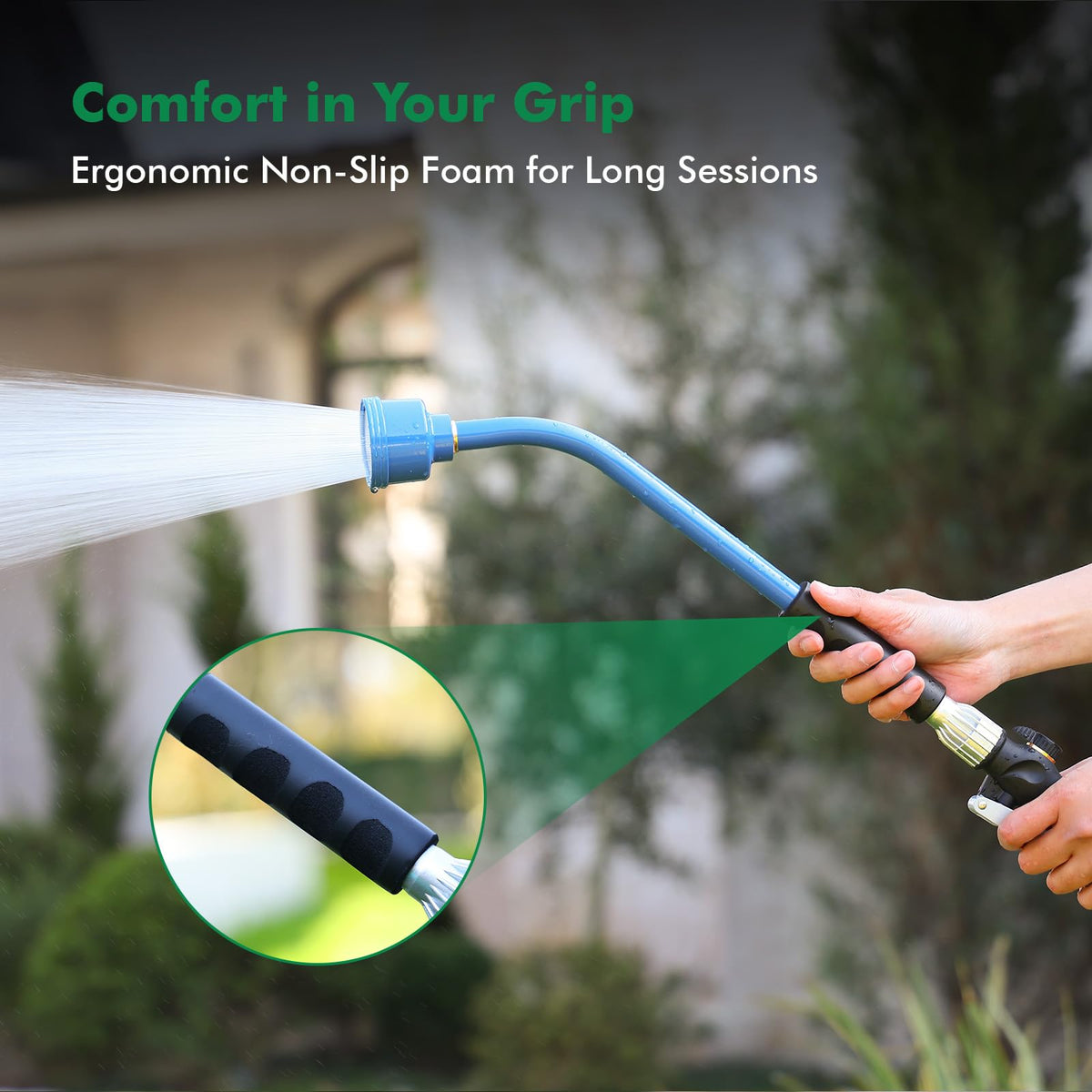 RESTMO pearlescent blue zinc alloy body blends style with rugged durability.