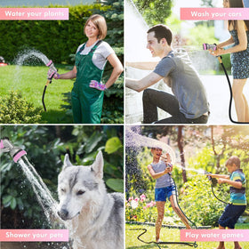 Restmo pink garden nozzle adds style to everyday watering tasks.