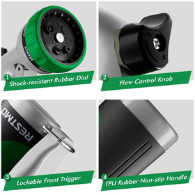 Restmo rubber gasket ensures leak-free attachment.