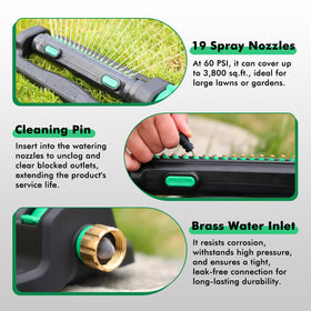 360-degree swivel inlet prevents hose twists during operation.