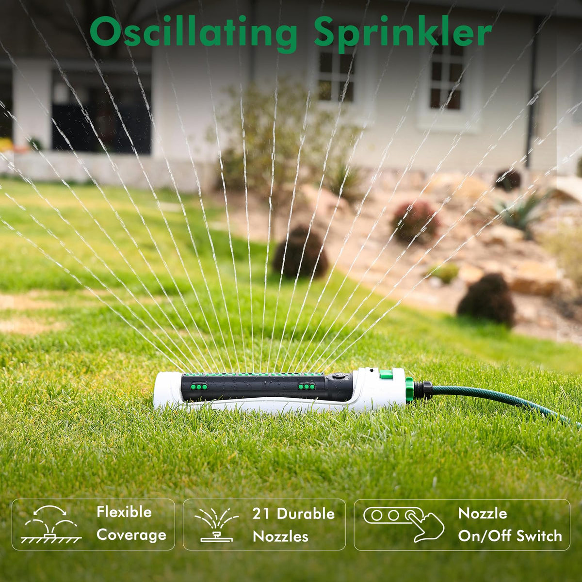 360-degree rotating inlet prevents hose twists during operation