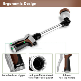 RESTMO wand dial showcasing seven spray patterns for versatility
