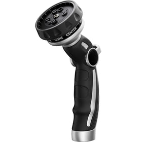 Restmo water hose nozzle with metal body designed for daily garden tasks