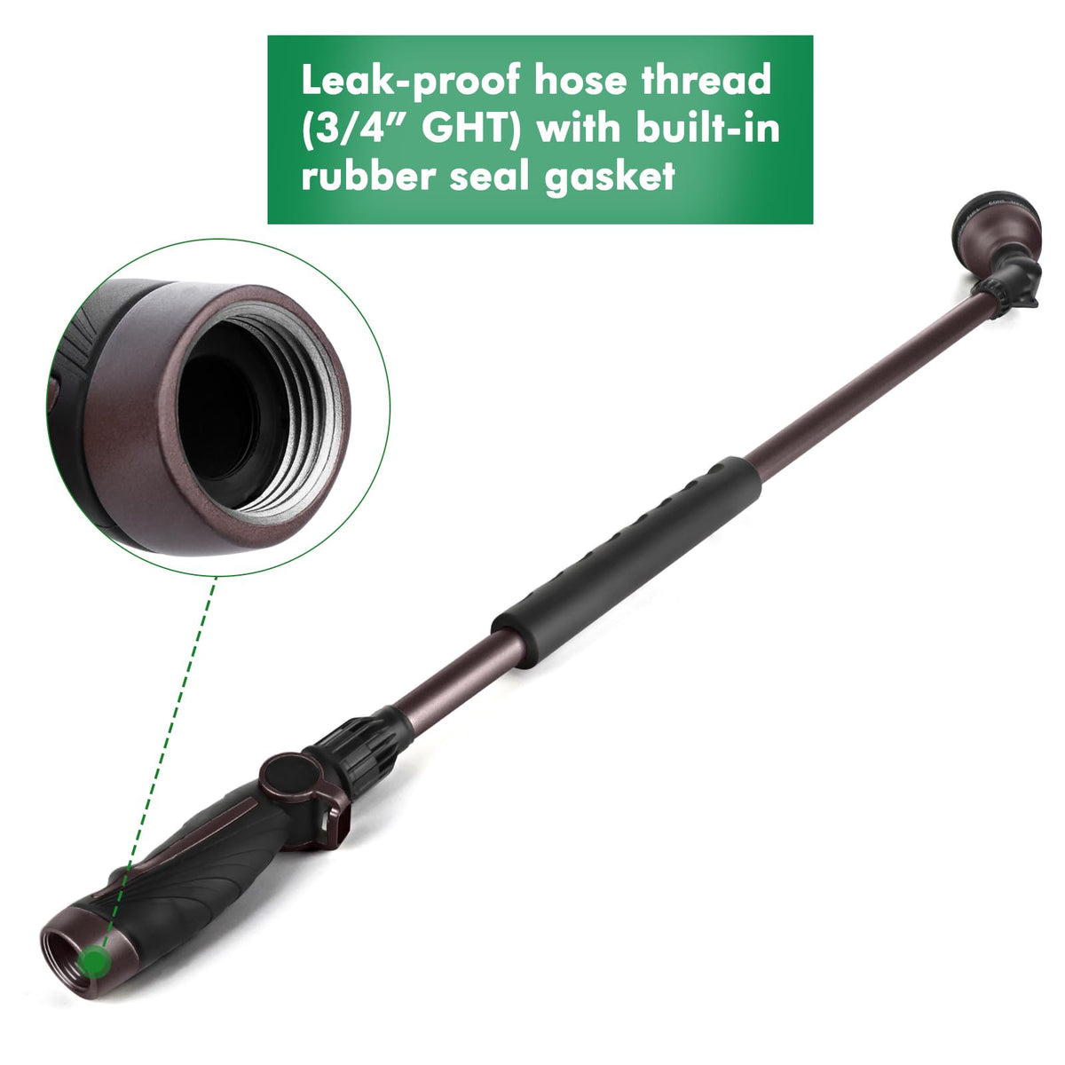 RESTMO 10 pattern wand includes jet mist and more for versatile watering