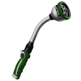RESTMO watering wand with metal body and 15-inch reach for precise irrigation.