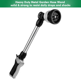 RESTMO watering wand 180° swivel head enables easy reach for hanging baskets and shrubs.
