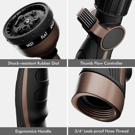 Restmo Watering Wand fits standard 3/4 inch hoses for broad compatibility