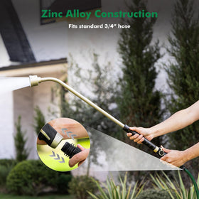 3/4-inch garden hose thread on Restmo wand ensures leak-free fit
