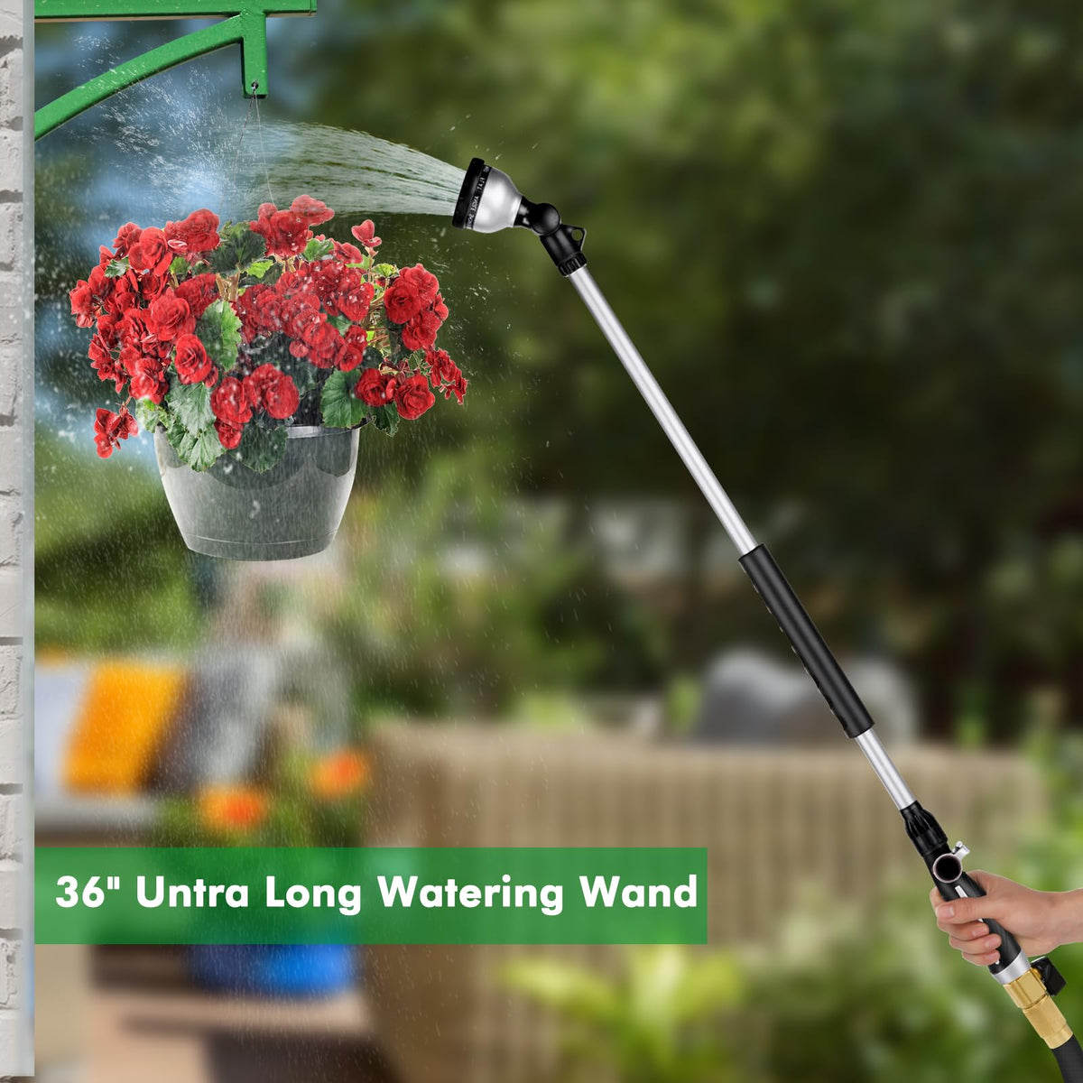 Restmo ergonomic soft grip minimizes hand fatigue during long watering sessions.