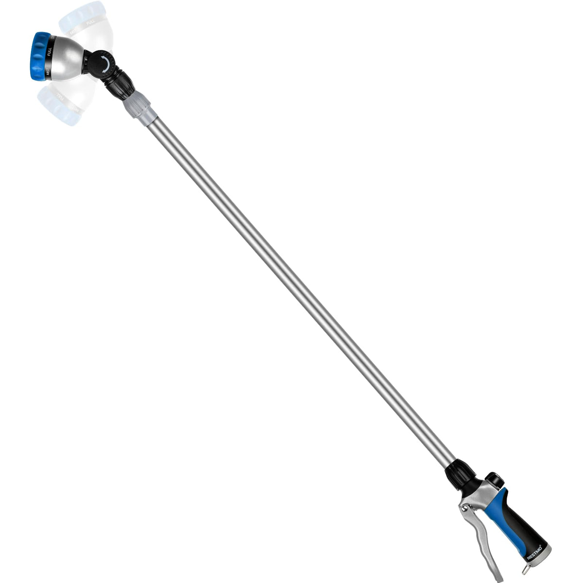 Restmo watering wand with extendable tube reaches hanging baskets and tall shrubs