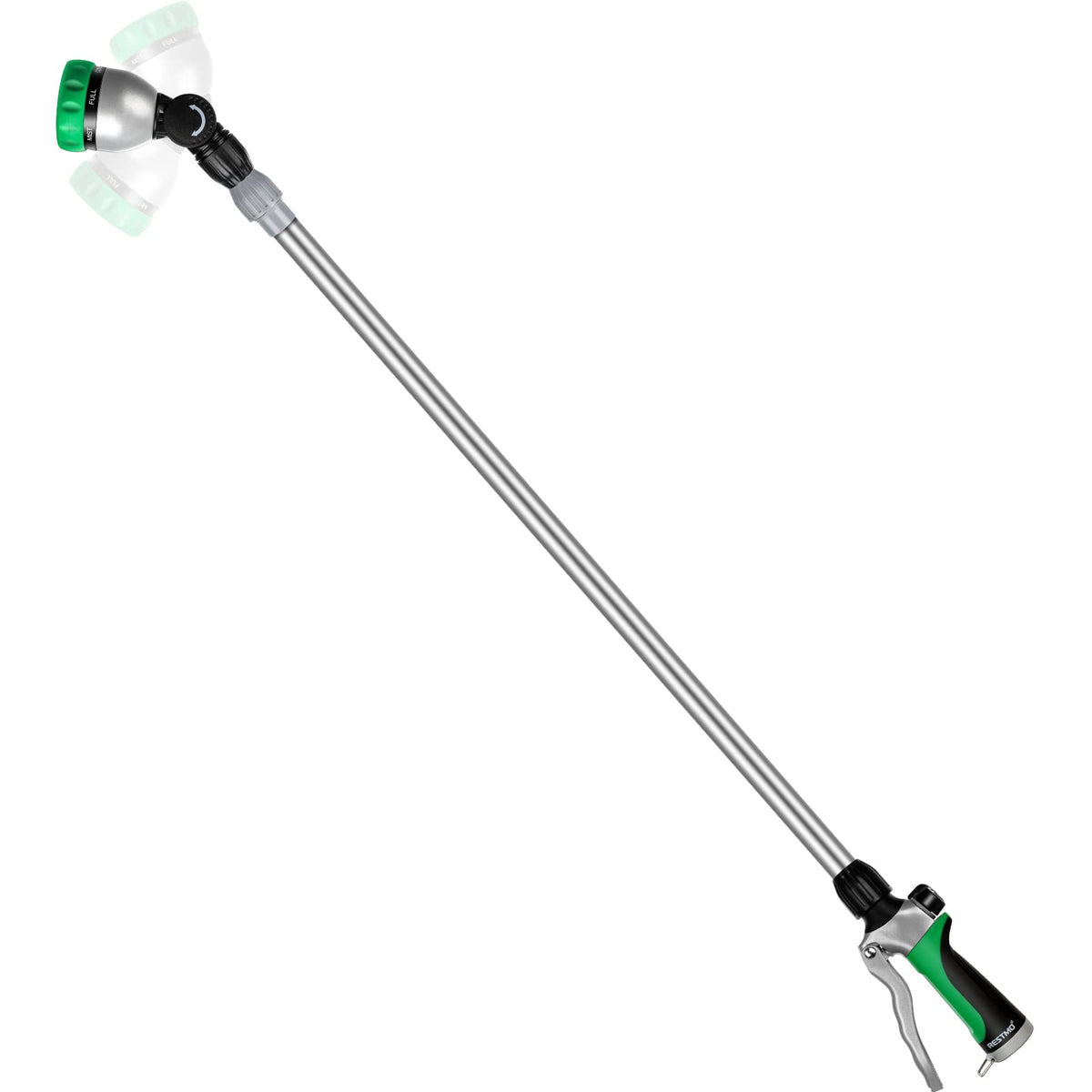 Restmo watering wand extended to 60 inches for hard-to-reach baskets