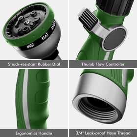 RESTMO green metal wand designed for watering hanging baskets and shrubs.