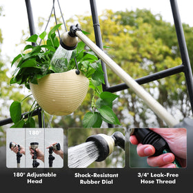 Restmo heavy-duty zinc-alloy wand resists rust for durable garden use.