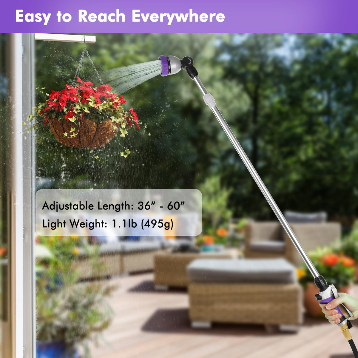 Restmo heavy duty metal wand resists rust and wear in all seasons