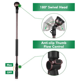 RESTMO thumb control wand with anti slip grip for easy flow change