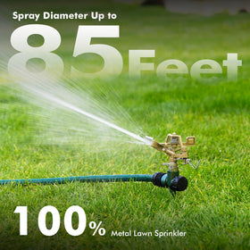Restmo wide-area coverage up to 85 feet for lawns.