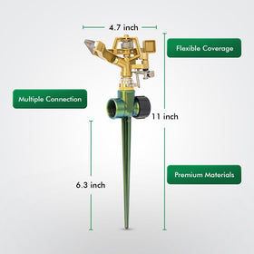 Restmo zinc alloy sprinkler head for durable, even irrigation.