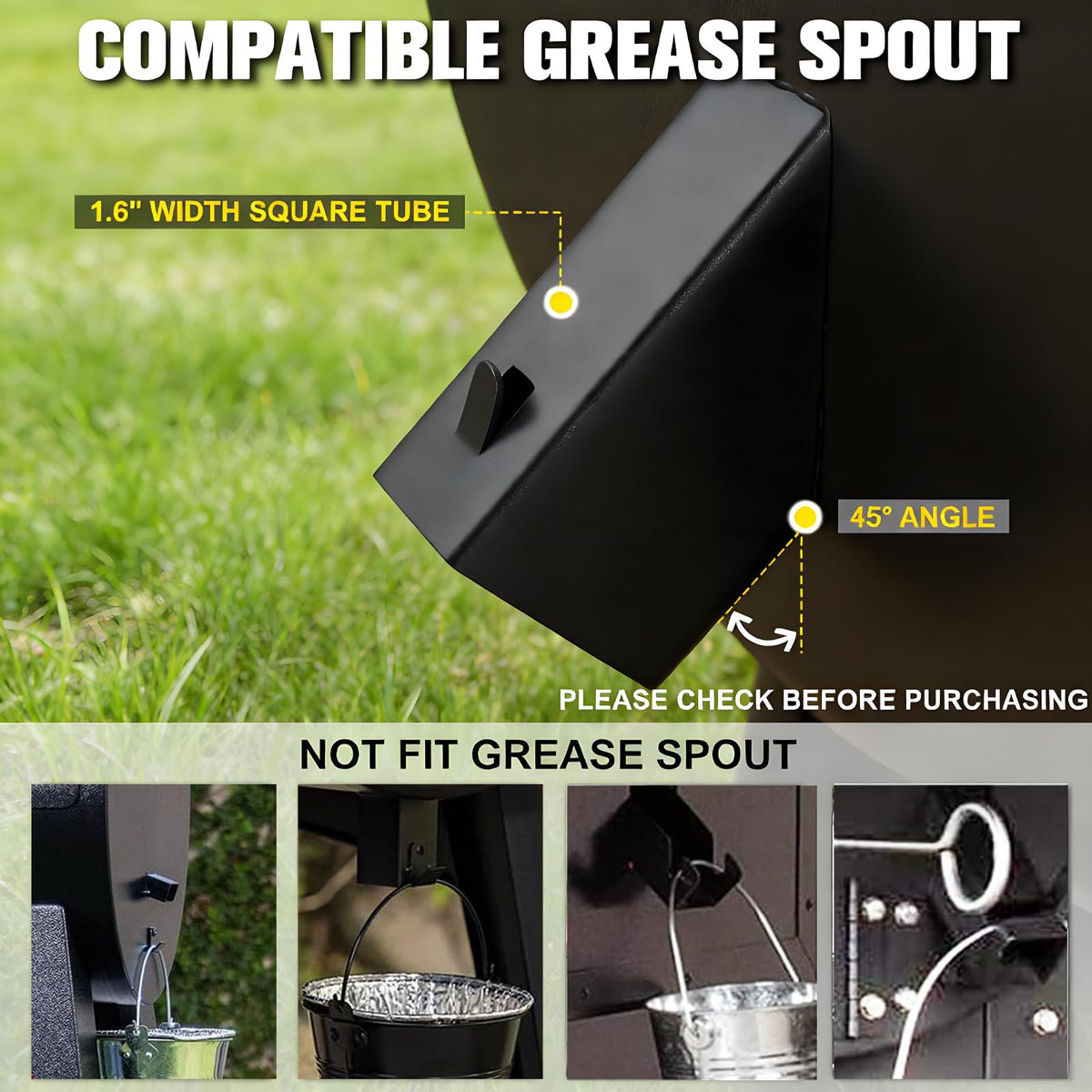 RESTTIME grease bucket keeps grease contained and yard tidy during BBQs.
