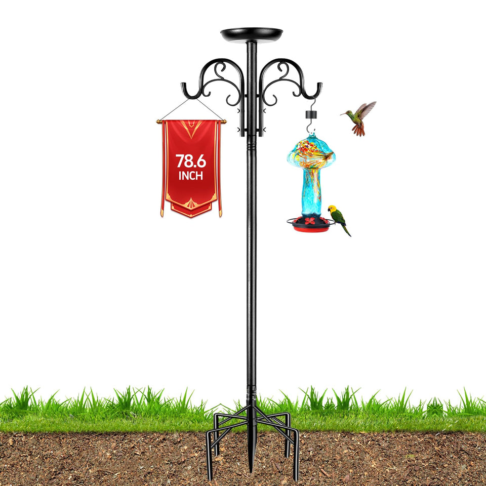 ReTang double shepherds hooks with adjustable height for versatile outdoor setups.