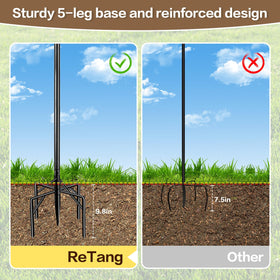 ReTang hooks hold planters and garden decorations with simple mounting.