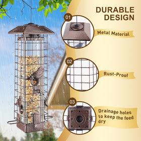 ReTang weatherproof metal construction withstands rain, snow, and sun for seasons