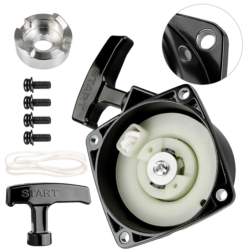 Retepif recoil starter pull assembly, durable replacement for compatible blowers