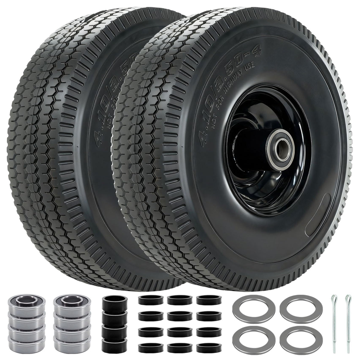 RETOTLA 4.10/3.50-4 flat-free tire for dollies improves rolling efficiency.