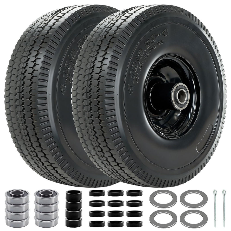 RETOTLA 4.10/3.50-4 flat-free tire for dollies improves rolling efficiency.