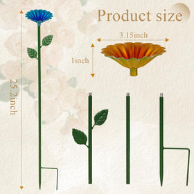 Retyion bee watering station with green flower design supports pollinator visits.