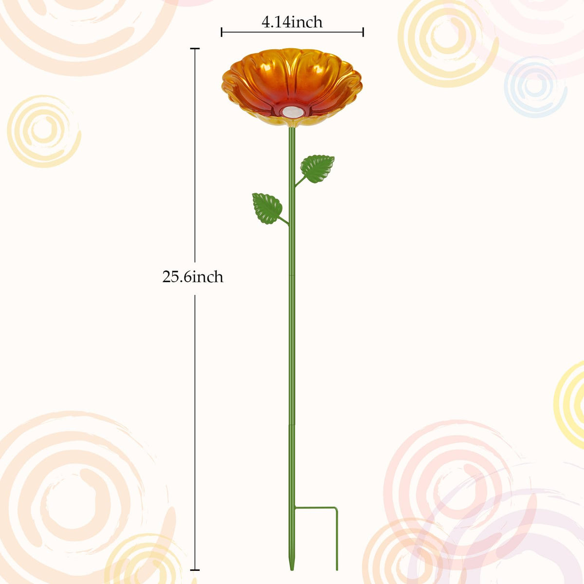 Retyion bee watering station green flower-heart enhances garden butterfly activity.