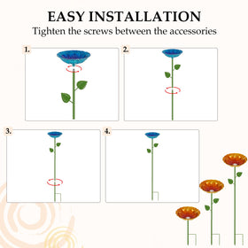 Retyion bee watering station yellow flower-heart brightens outdoor pollinator spots.