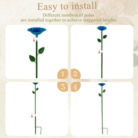 Retyion bee watering station with yellow flower design offers a visible water source.