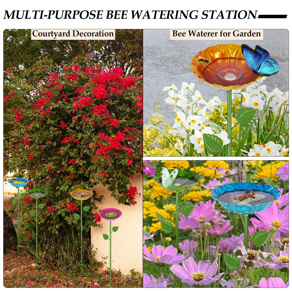Retyion butterfly feeder outdoor attracts butterflies with accessible water.