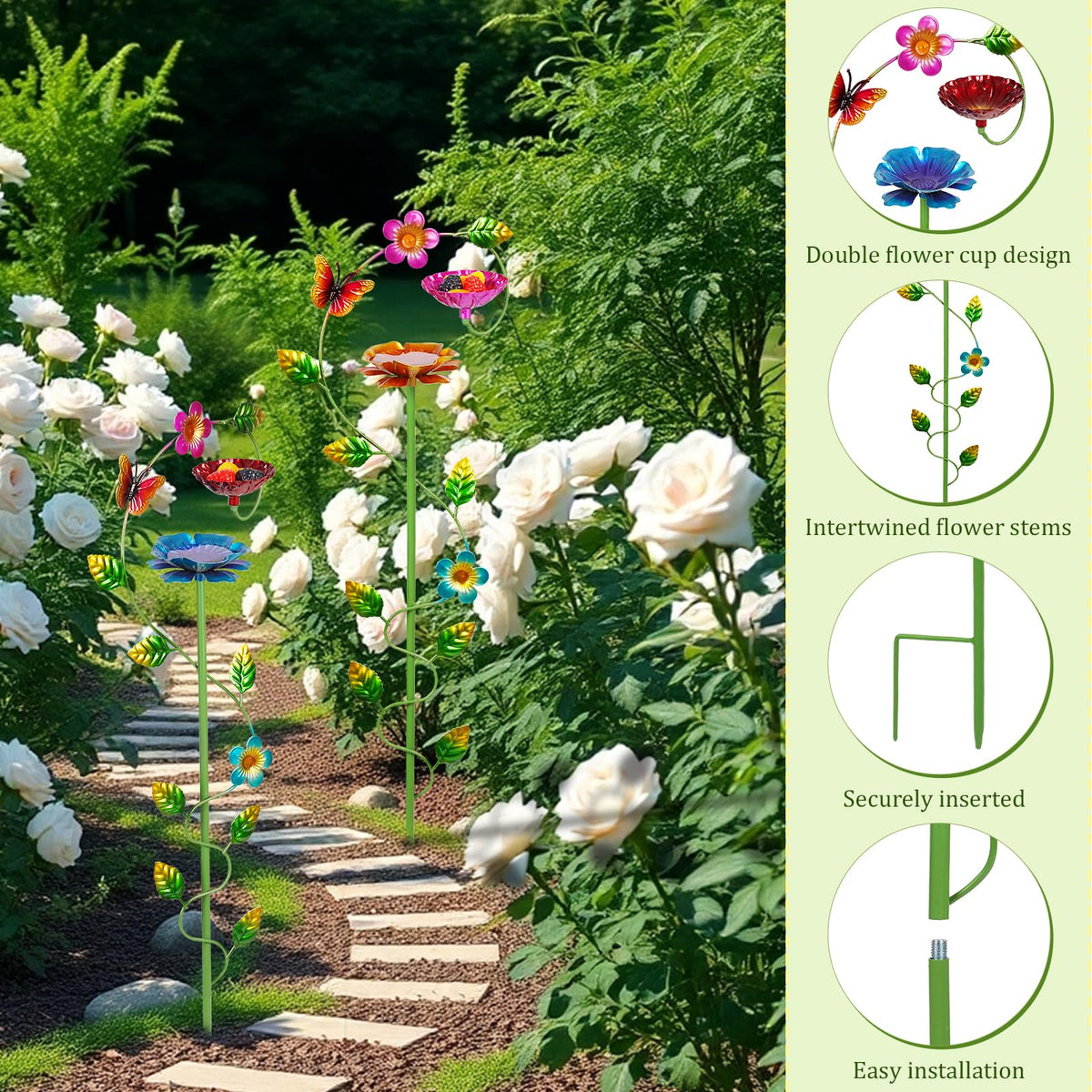 Includes two-pack option for broader garden coverage.