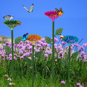 Retyion garden decor bee bath serves as a decorative and functional pollinator station.