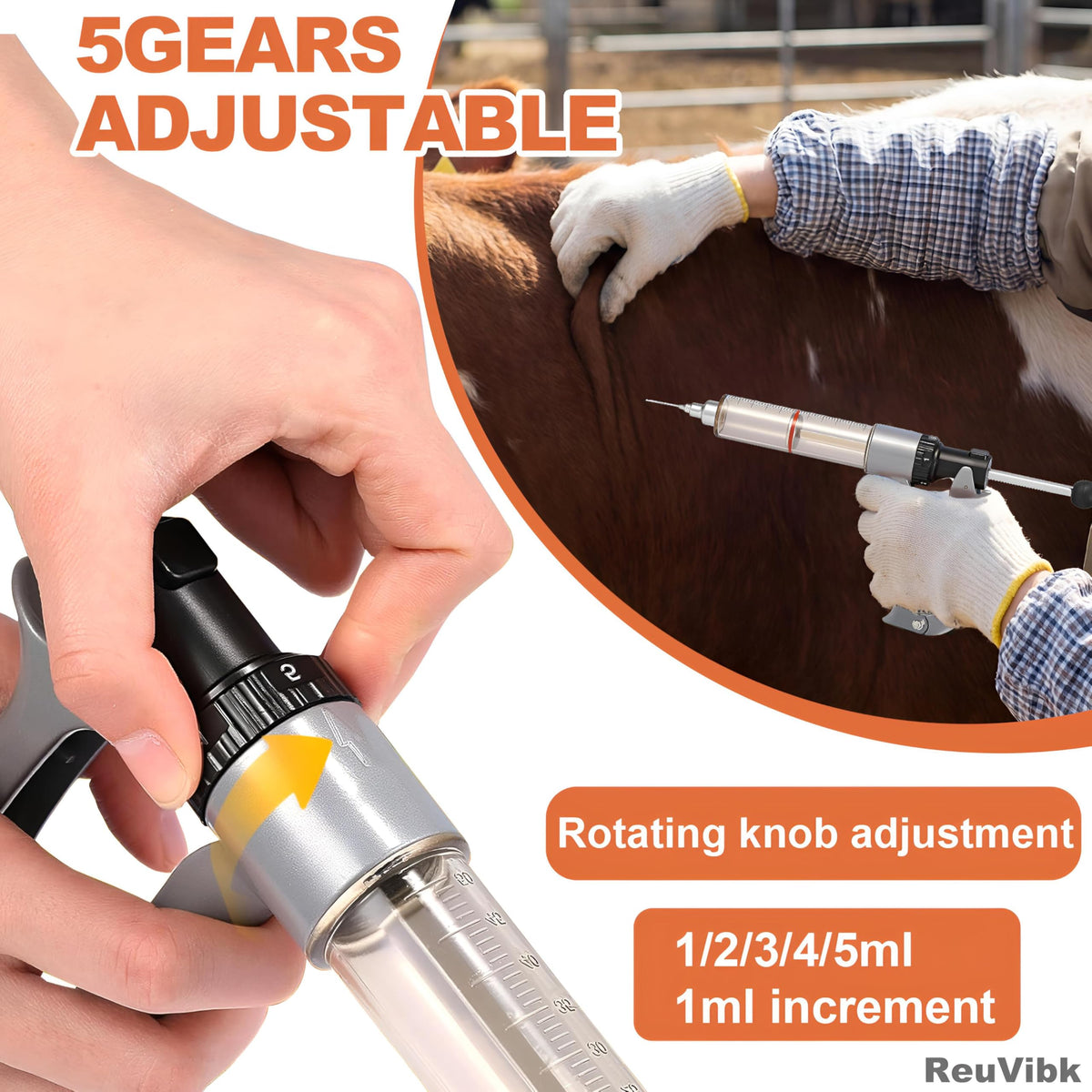 ReuVibk polymer barrel offers clear scale visibility during use