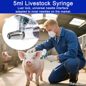 ReuVibk 12x25mm stainless steel needles for reliable injections.