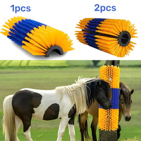 REVAXUP durable bristles close-up highlight firm yet safe scratch for large livestock.
