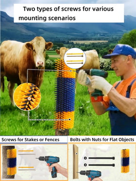 REVAXUP wide scratching area on farm illustrates effective rub and comfort.