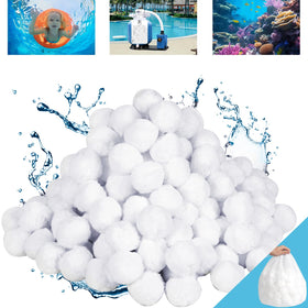 REVICOAR pool filter balls in package front, easy sand filter replacement