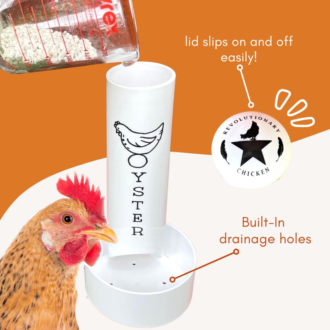 Revolutionary Chicken combo-feeder installed in coop demonstrating dual nutrition in one unit