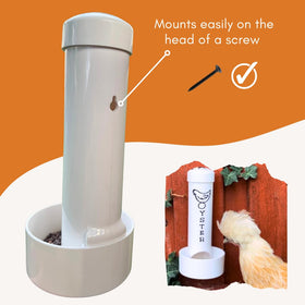 Revolutionary Chicken dual-feeder-assembly back-view highlights secure mounting