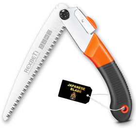REXBETI folding saw with 8-inch SK-5 blade for wood cutting