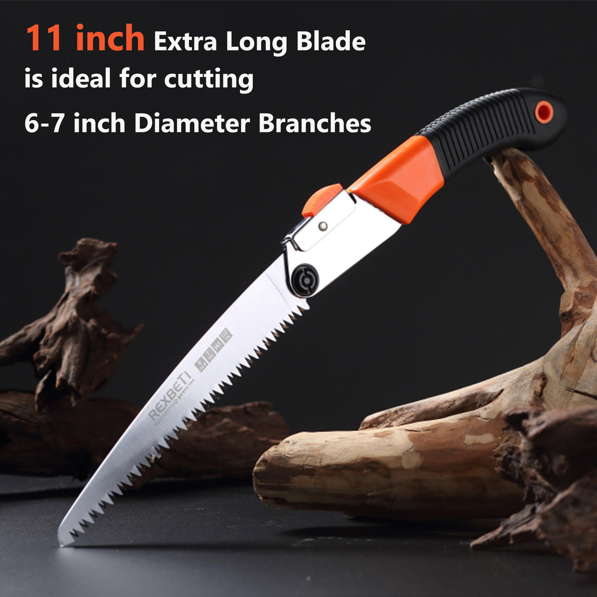 REXBETI folding saw teeth 7-TPI enable fast, smooth cutting